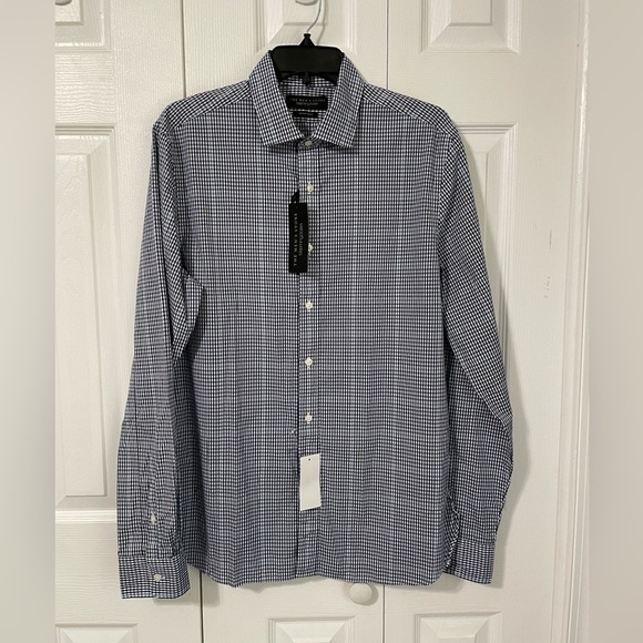 Bloomingdales NWT The Mens Store Plaid Button Down long sleeve shirt Medium - Picture 6 of 11